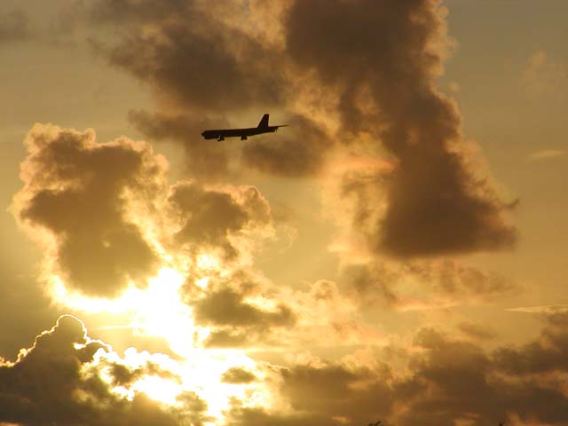 Buff on final at sunset 2